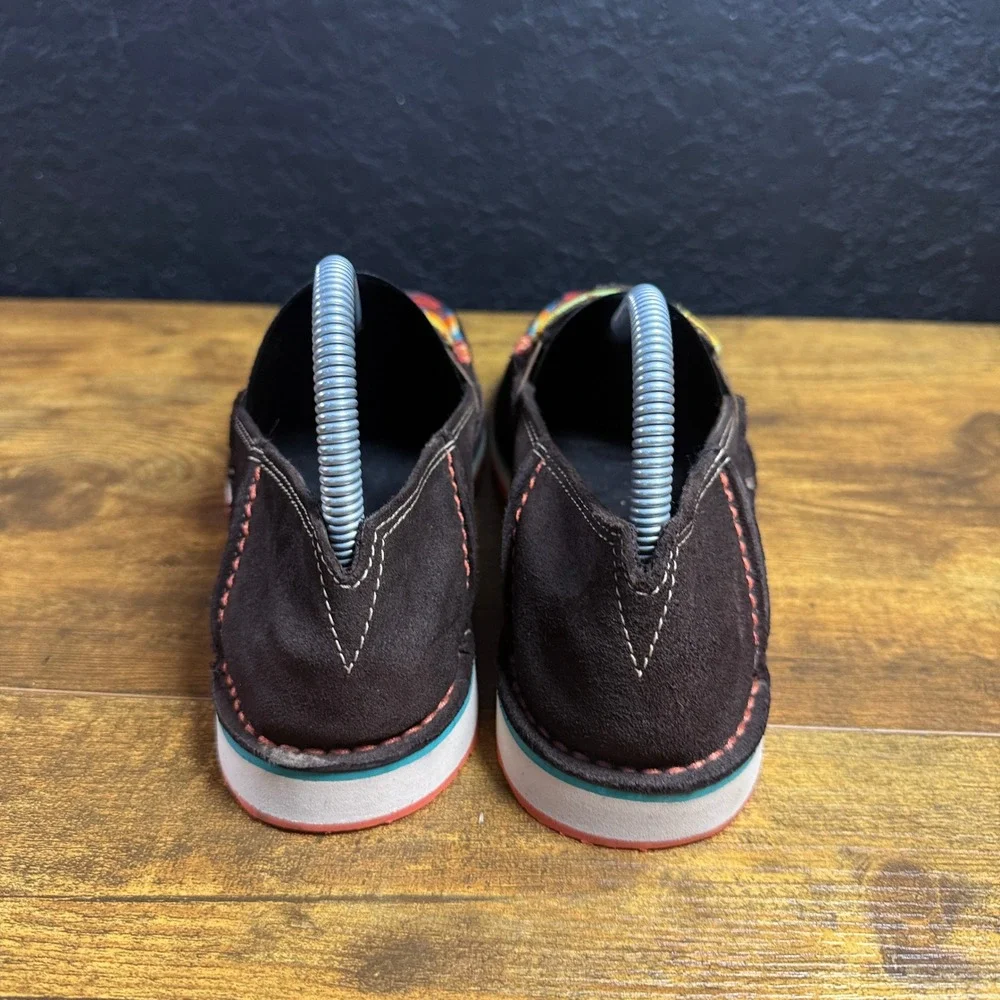 Ariat Cruiser 10021153 Brown Serape Leather Textile Loafer Shoes Womens Size 8B